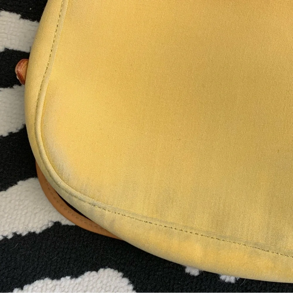 Dooney & Bourke Butter Yellow Canvas Flap Front Shoulder Bag - Picture 7 of 15